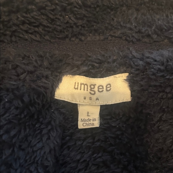 Umgee Navy Fleece Zip-Up Vest With gold zipper size large - Picture 4 of 7